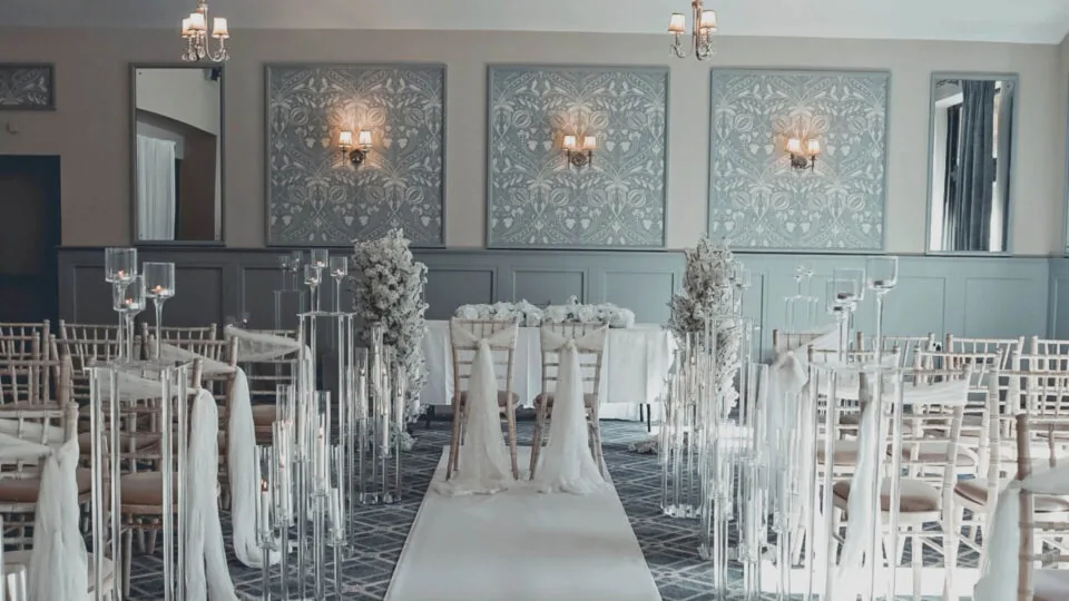 Abbeyleix Manor Civil Ceremoney Set Up